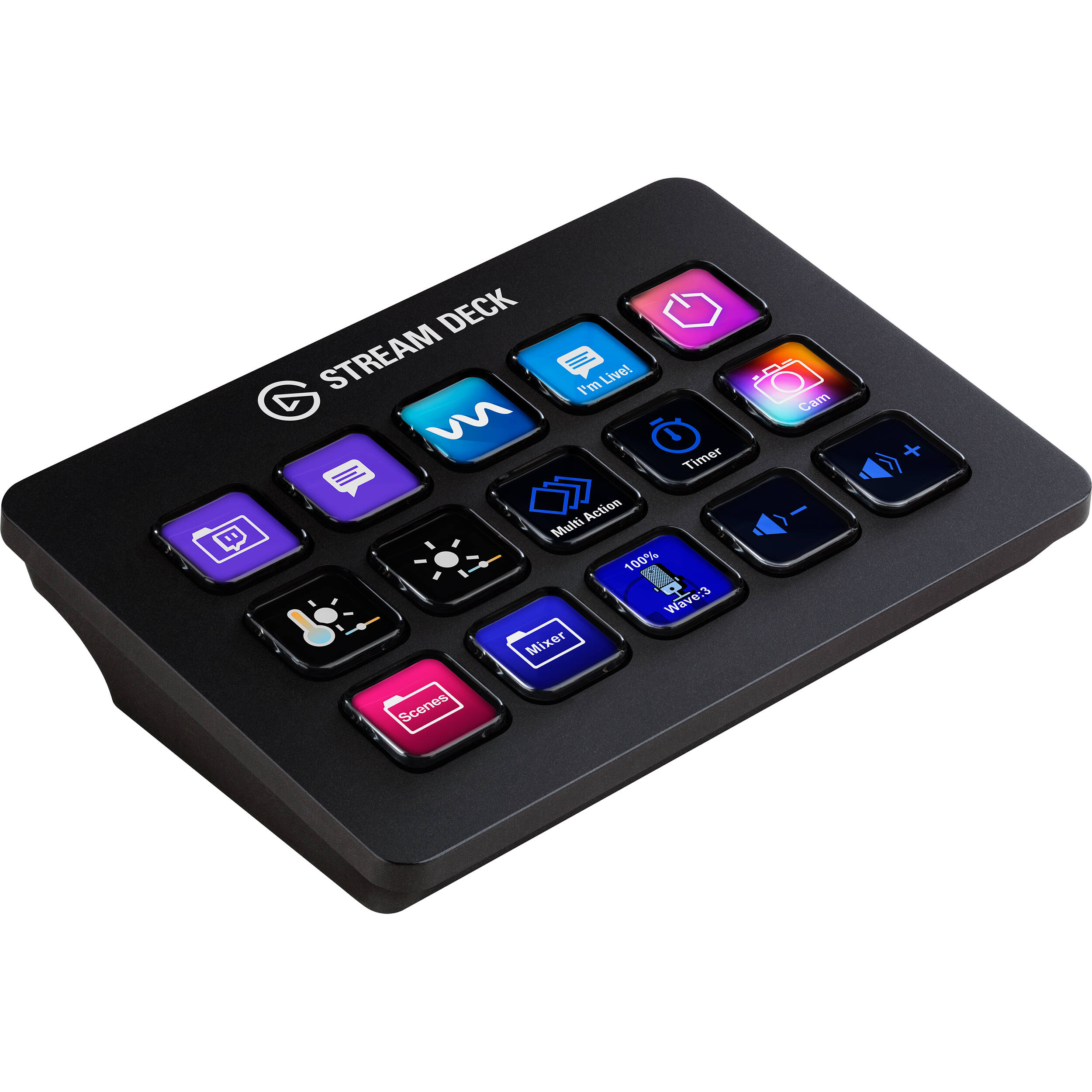 Elgato Stream Deck MK2, video edit controllers, front view