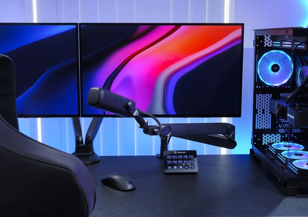 Elgato Wave Mic Arm Pro, black, in use