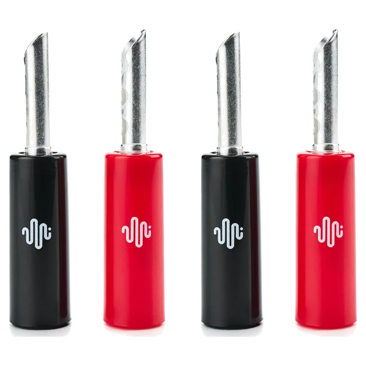 Essentials Base Banana 1 BFA, set of 4 banana plugs in black and red