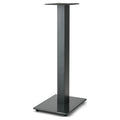 Essentials Kontur 60 black steel floor speaker stand, full front view