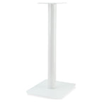 Essentials Monno 60 white floor speaker stand, full front view
