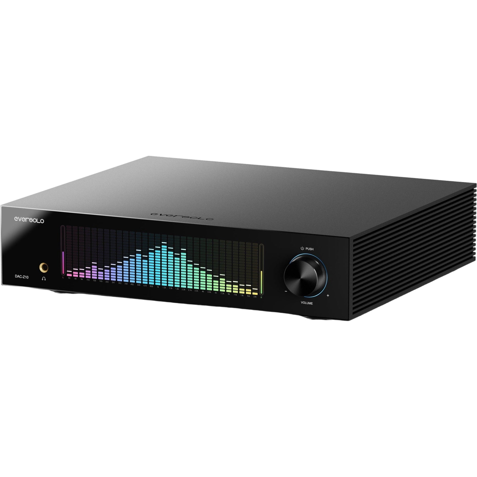 Eversolo DAC-Z10 headphone amplifier and DAC with sleek black design and digital display for high-quality audio output