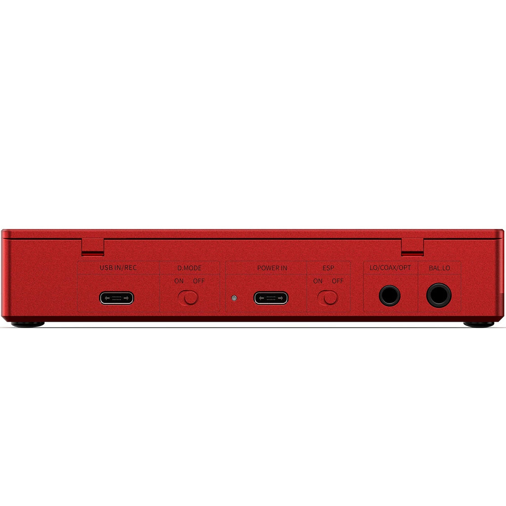 FiiO DM15 R2R portable CD player in red, front view