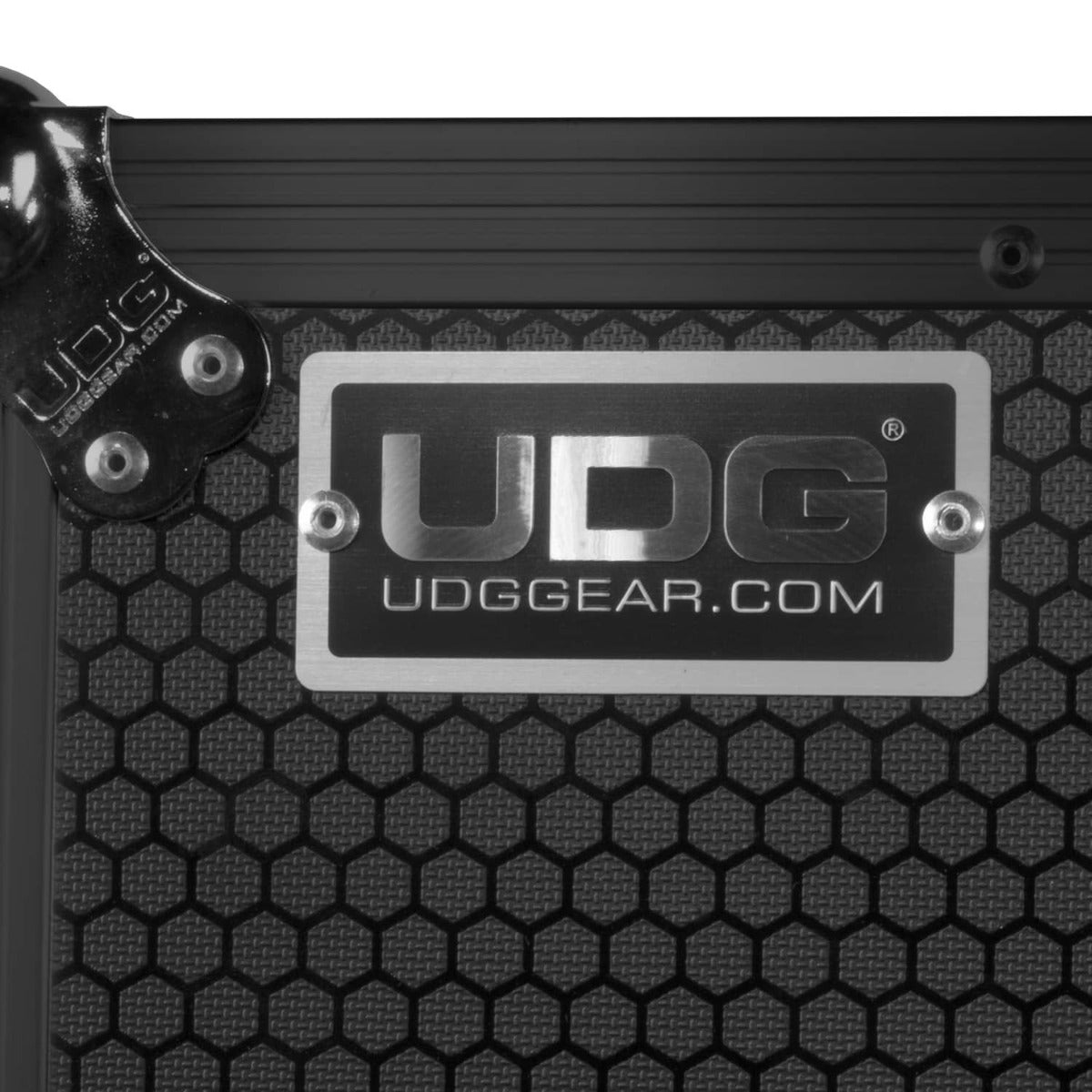 UDG Ultimate Flight Case for CDJ and mixer, black MK3, durable DJ flight case with logo plate for professional equipment.
