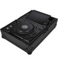 Open AlphaTheta FLT-3000X DJ flight case designed for CDJ-3000X, showing padded interior and secure compartments.