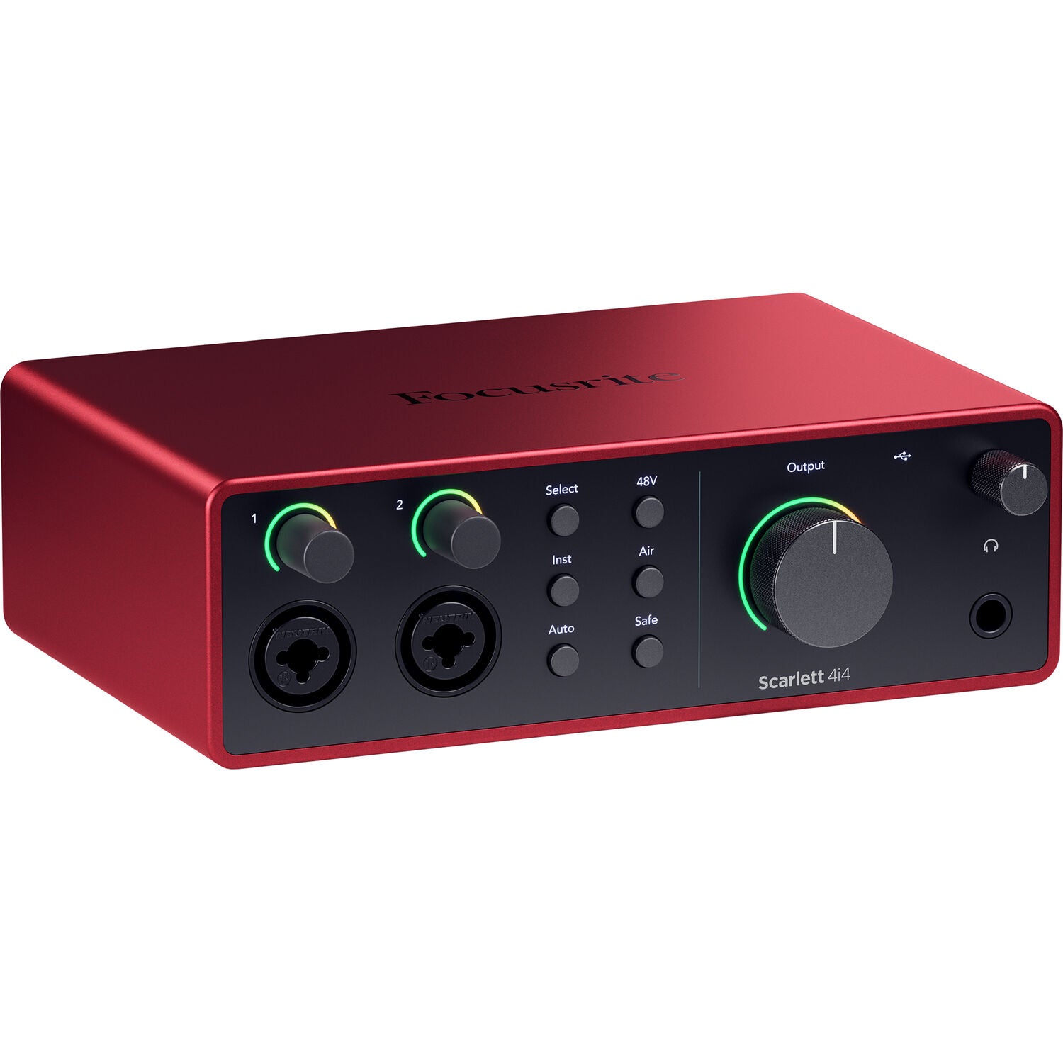 Focusrite Scarlett 4i4 4th Gen audio interface, hero front view