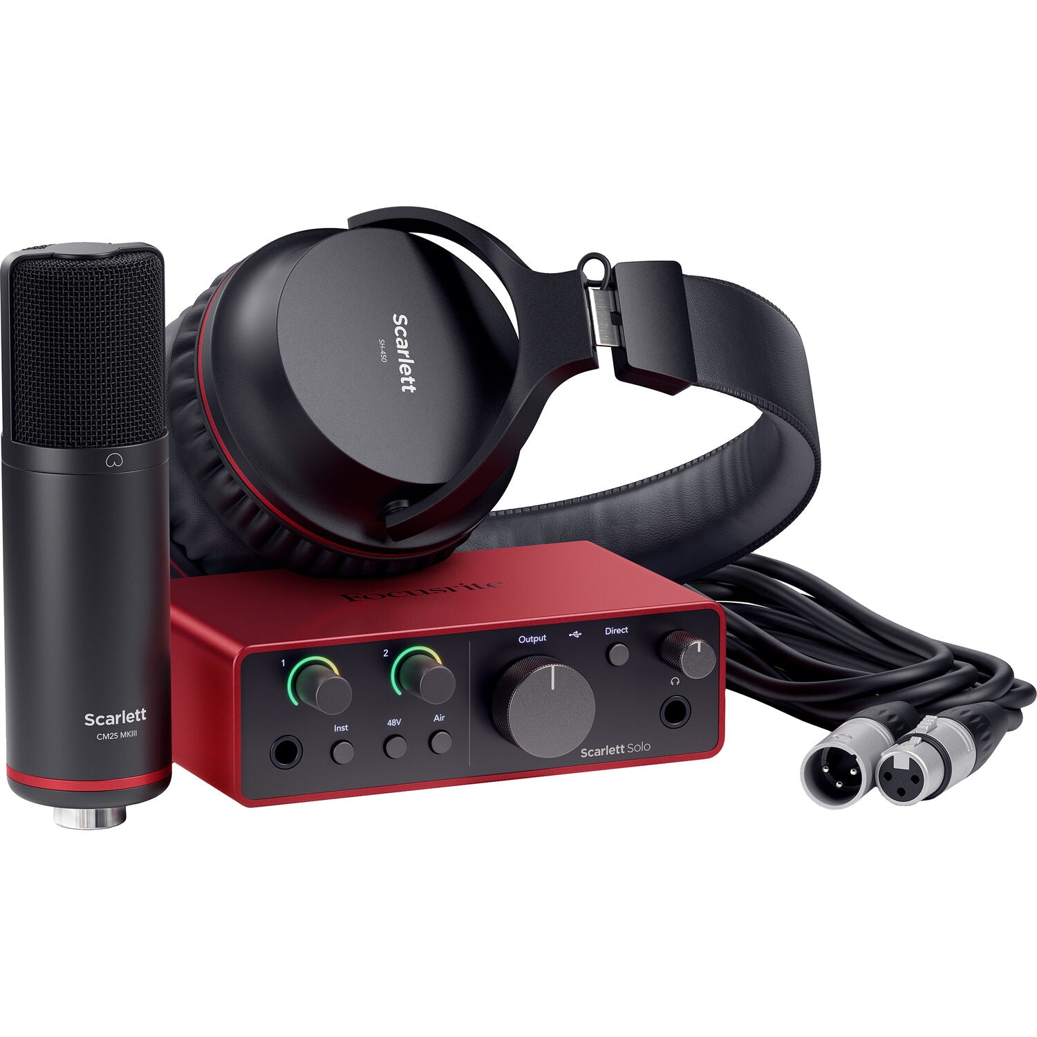 Focusrite Scarlett Solo Studio 4th Gen studio bundles, hero shot