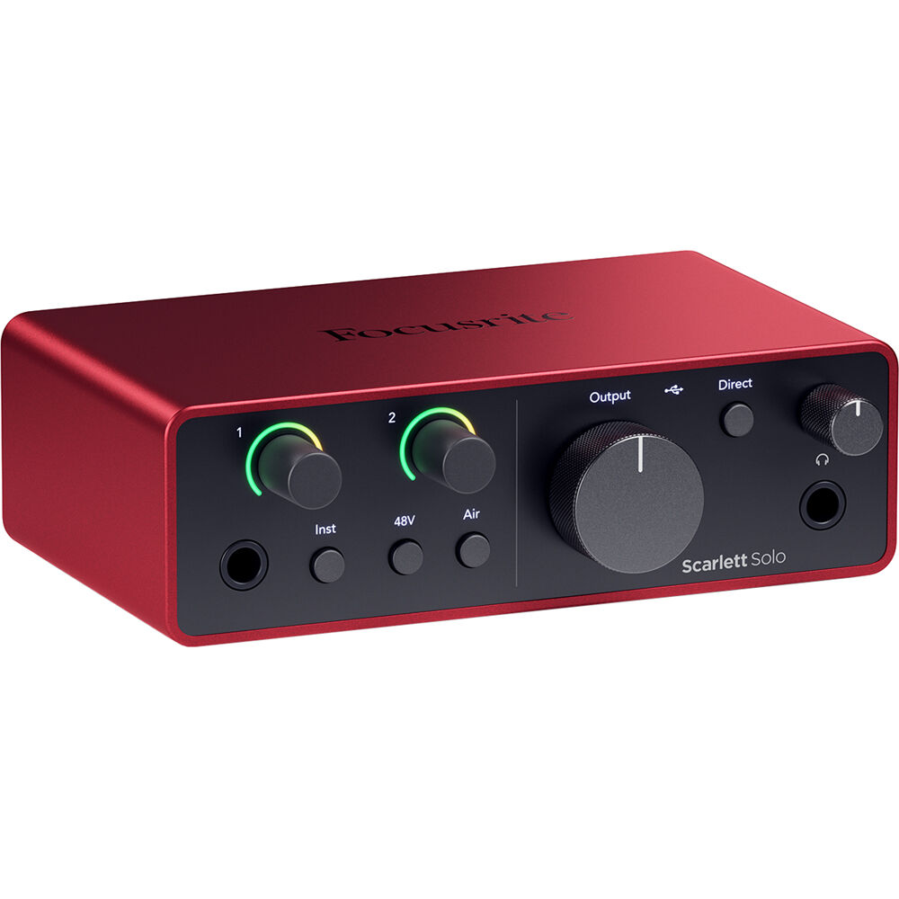 Focusrite Scarlett Solo Studio 4th Gen studio bundles, lifestyle shot