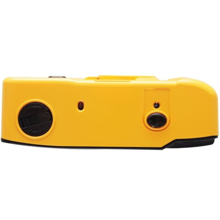 Yellow Kodak M35 reusable compact camera, instant film camera with sleek design and easy-to-use controls.