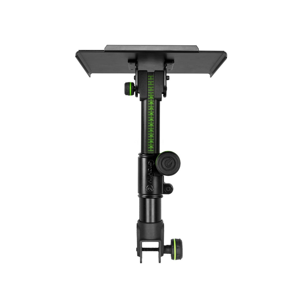 Gravity FT 01 MT B speaker stands in black with adjustable height and sturdy metal construction for optimal audio setup.