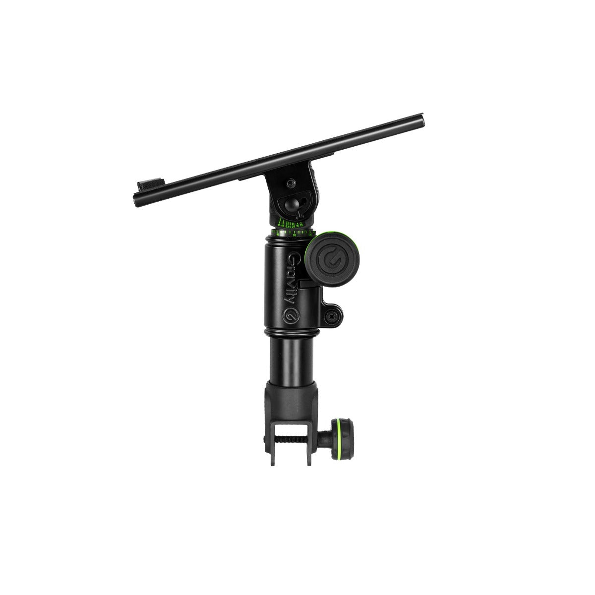 Gravity FT 01 MT B speaker stands for supporting audio speakers, shown in black with adjustable height and sturdy metal construction.