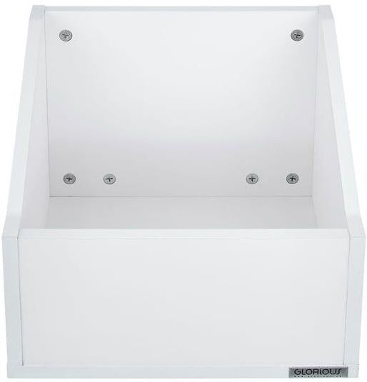 Glorious Record Box Advanced 110 vinyl record storage box, white, with accessories (view 2)