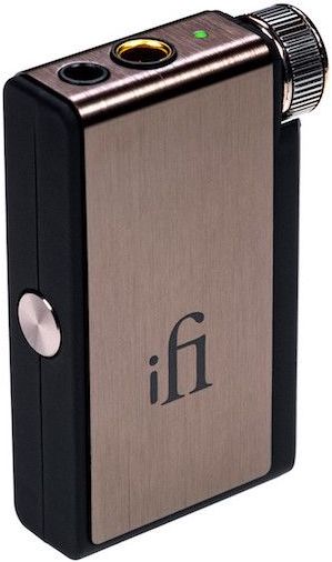 iFi Audio Go BLU portable headphone amplifier and DAC with sleek black design and compact size for premium audio quality.