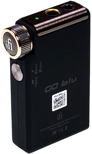 iFi Audio Go BLU headphone amplifier and DAC with sleek design and compact size for high-quality audio enhancement