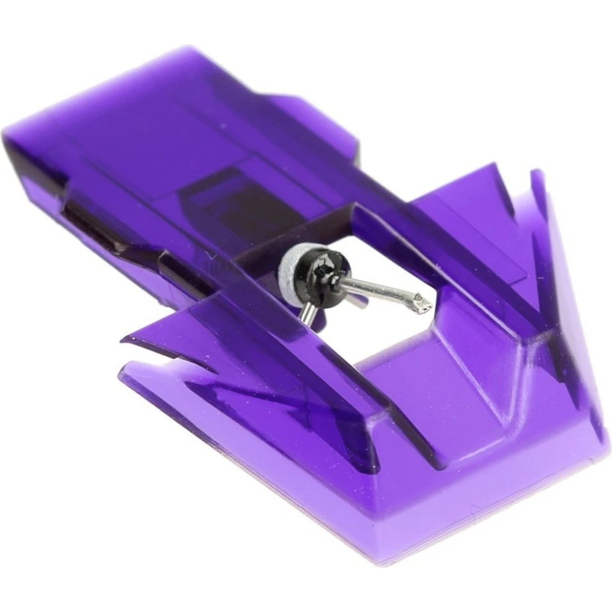 Goldring E3 turntable stylus with gold-colored needle and cartridge for high-quality record playback.