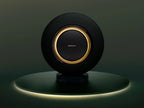 Marantz Horizon Grand wireless speakers in midnight finish, showcasing sleek design and modern speaker grille.