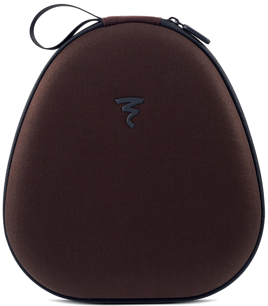 Focal Hadenys wired headphones in a sleek carrying case, showcasing their compact design and portability.