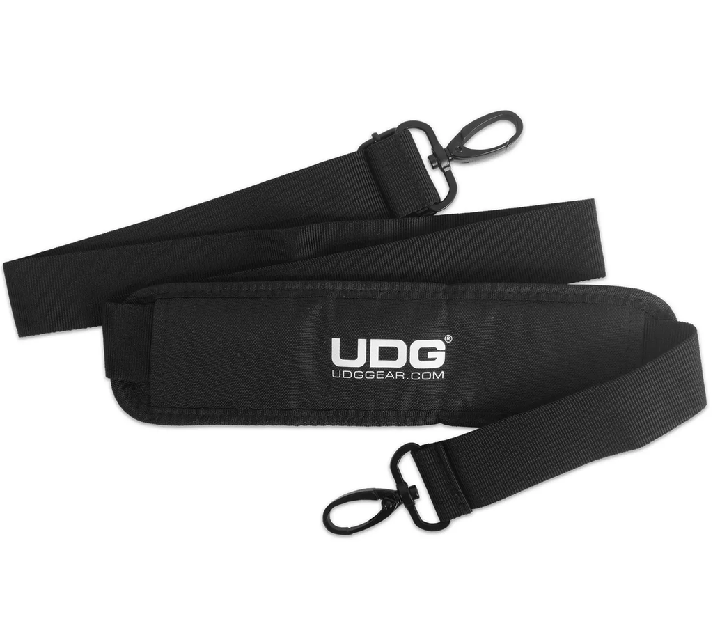 UDG Creator AlphaTheta DDJ-GRV6 DJ hardcase with adjustable strap, durable black UDG DJ equipment protective case.