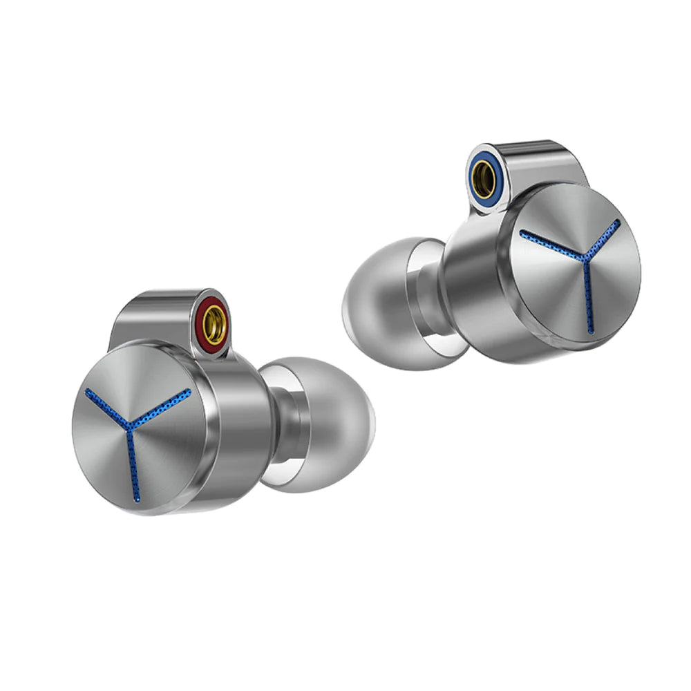 FiiO FA7S in-ear headphones with silver finish, featuring ergonomic design and high-quality audio components.