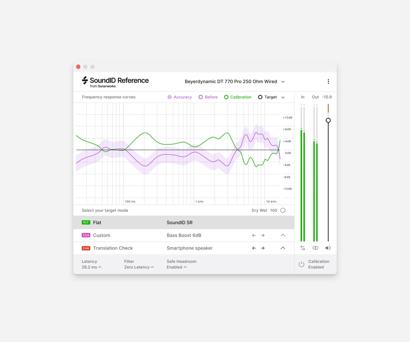 Sonarworks SoundID Reference for Headphones music production software displayed on headphones with plugin interface visible.