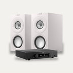 Hegel H150 + KEF Q Concerto Meta Streaming System – Amplifier Colour Black, Speaker Finish Satin White
