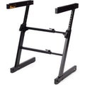 Hercules Stands KS400B keyboard stand holding a digital keyboard with adjustable height and sturdy metal construction.