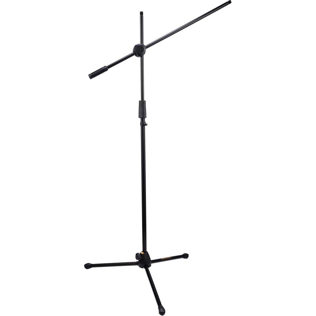 Hercules Stands MS434B floor microphone stand with adjustable height and boom arm for professional audio setup.
