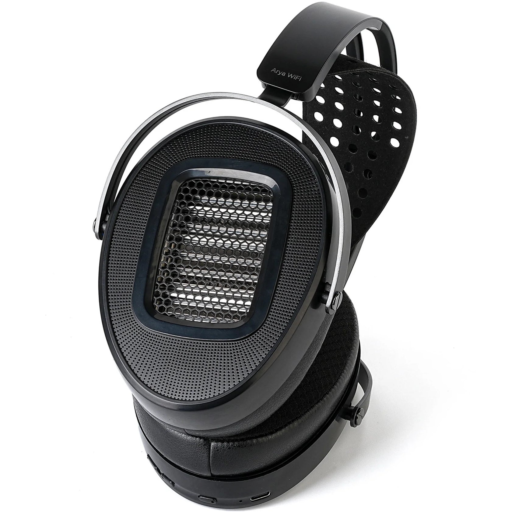 HiFiMAN Arya WiFi wireless headphones with sleek design and over-ear style, featuring high-fidelity audio quality.