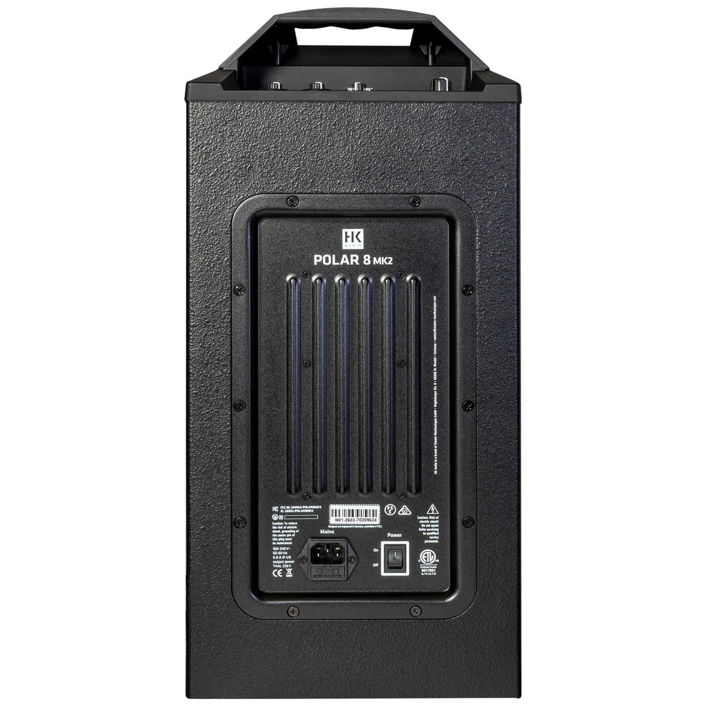 HK Audio Polar 8 MK2 - subwoofer back panel / mixer inputs