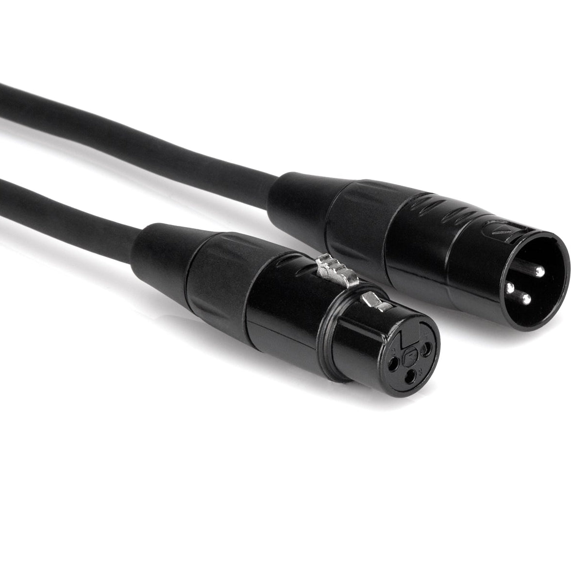 Hosa HMIC-010 XLR3-female to XLR3-male cable, 3m length, featuring durable connectors for audio equipment connections.