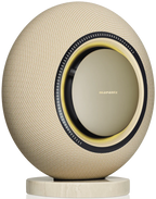 Marantz Horizon wireless speaker in champagne color with sleek design and control buttons visible in the image.