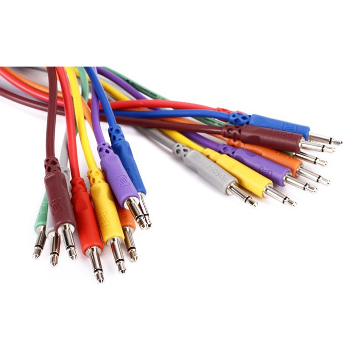 Hosa CMM-830 3.5 mm TS unbalanced patch cables (0.3 m, 8 pcs)