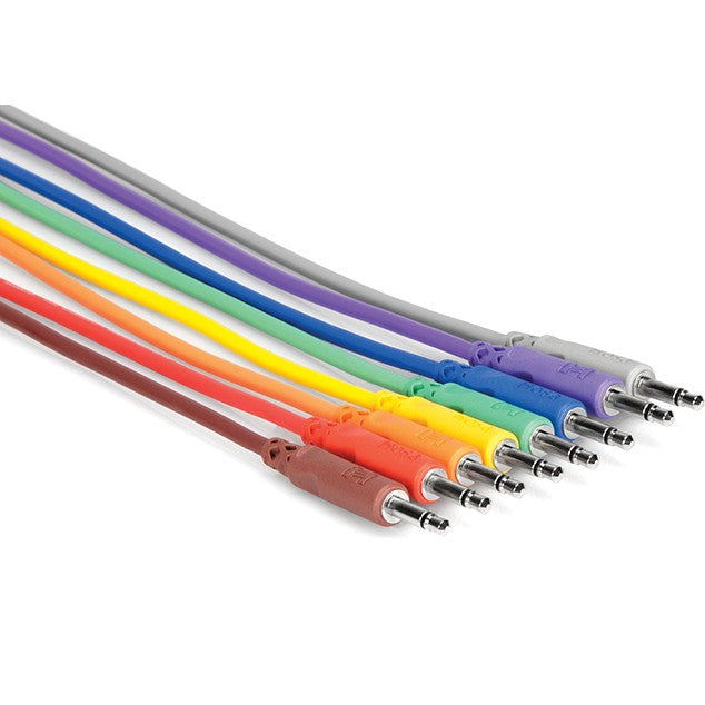 Hosa CMM-845 3.5 mm TS - 3.5 mm TS Unbalanced Patch Cables 0.5m (8 pcs.) - Soundium