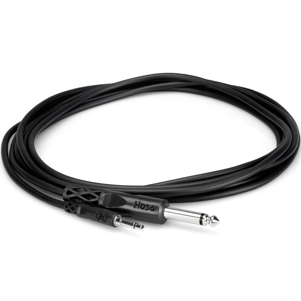 Hosa CMP-303 3.5 mm TS to 6.3 mm TS cable (1 m), coiled