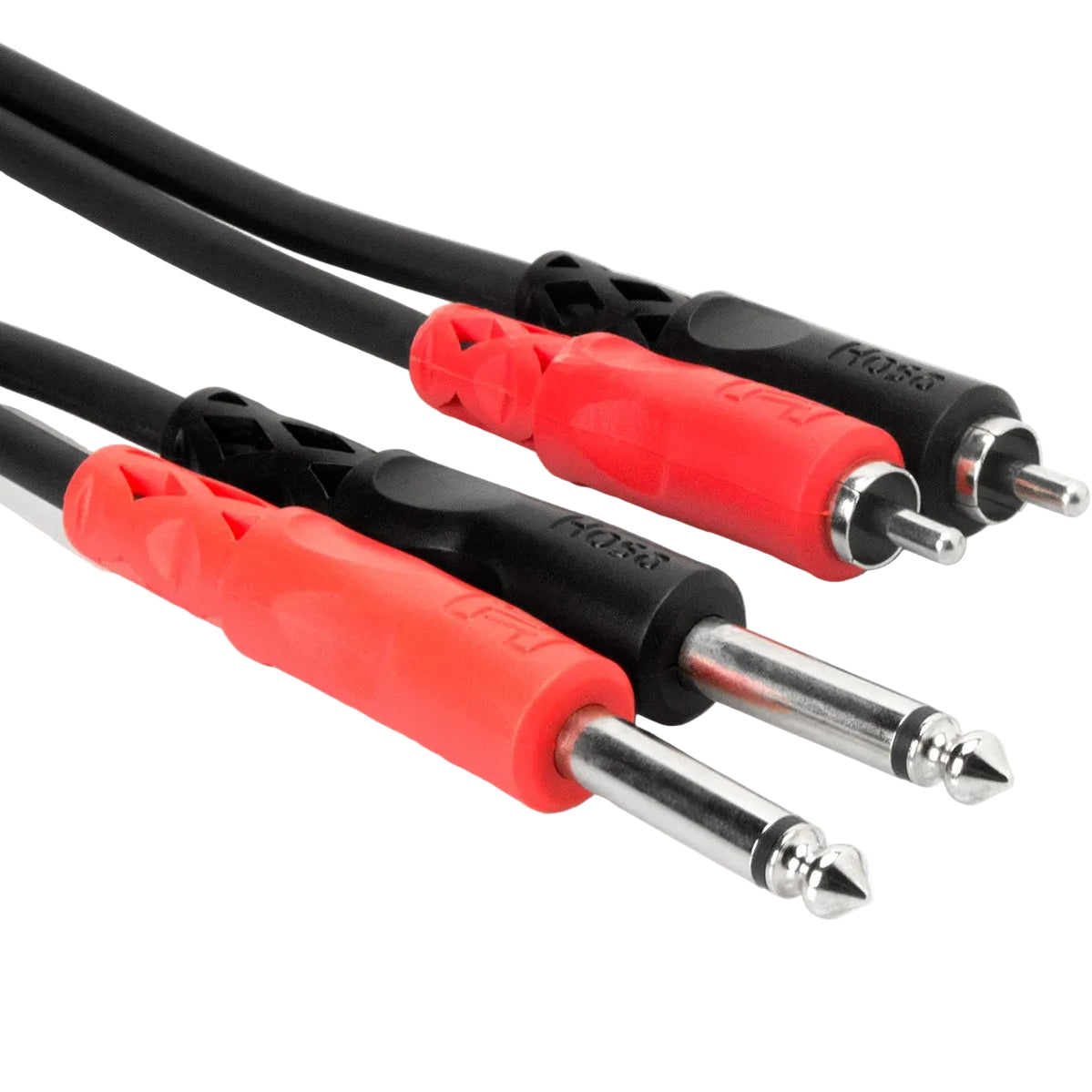Hosa CPR-201 Dual 6.3mm TS - Dual RCA Cable 1m, in black