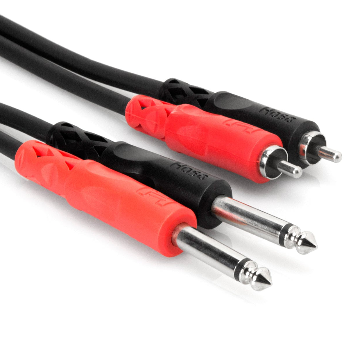 Hosa CPR-202 Dual 6.3mm TS - Dual RCA Cable 2m, full cable view