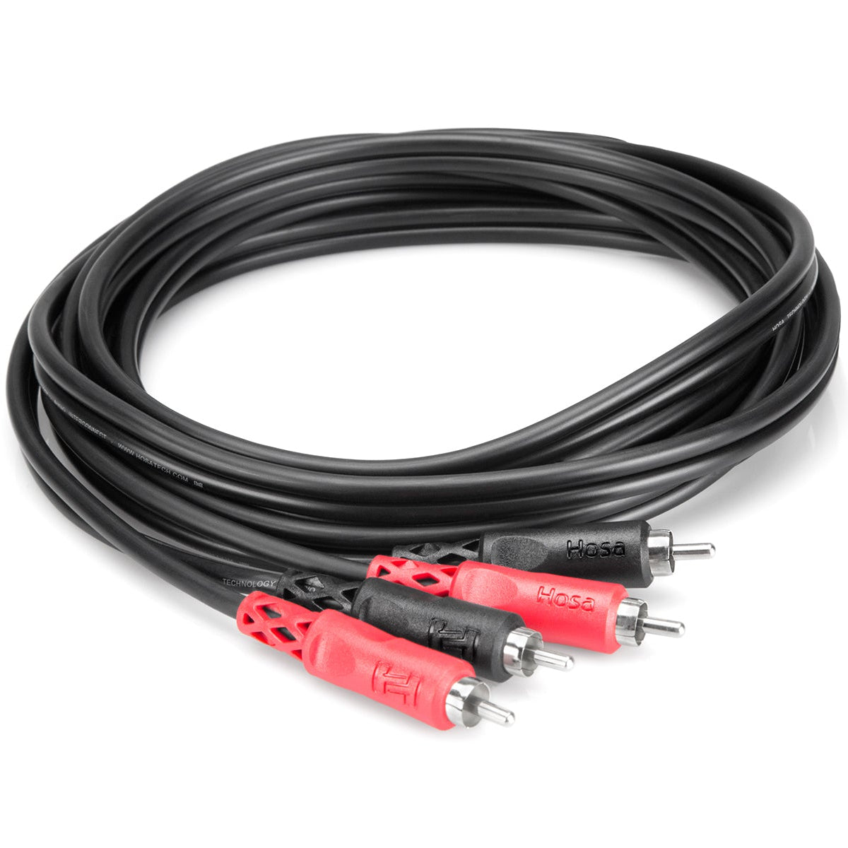 Hosa CRA-204 Dual RCA - Dual RCA Cable 4m rca - rca cables, coiled cable