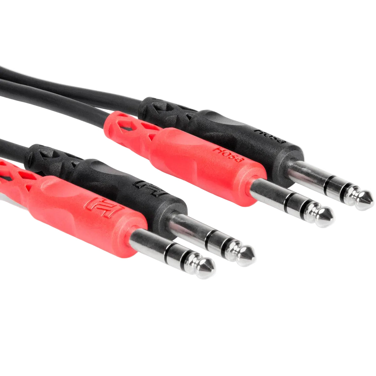 Hosa CSS-202 Dual 6.3mm TRS - Dual 6.3mm TRS Cable 2m, in red