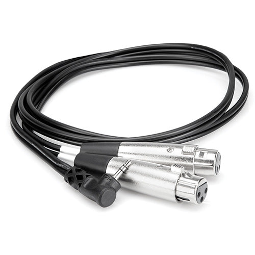 Hosa CYX-402F Dual XLR Female - Right-angle 3.5mm TRS Y-Cable 0.6m