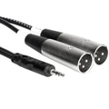 Hosa CYX-403M 3.5mm TRS - Dual XLR-Male Y-Cable 3m trs - xlr cables, hero shot