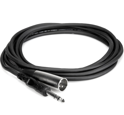 Hosa STX-105M 6.3 mm TRS to XLR-male cable (1.5 m), coiled