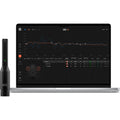 IK Multimedia ARC X room calibration software with measurement microphone for accurate acoustic tuning and sound optimization.