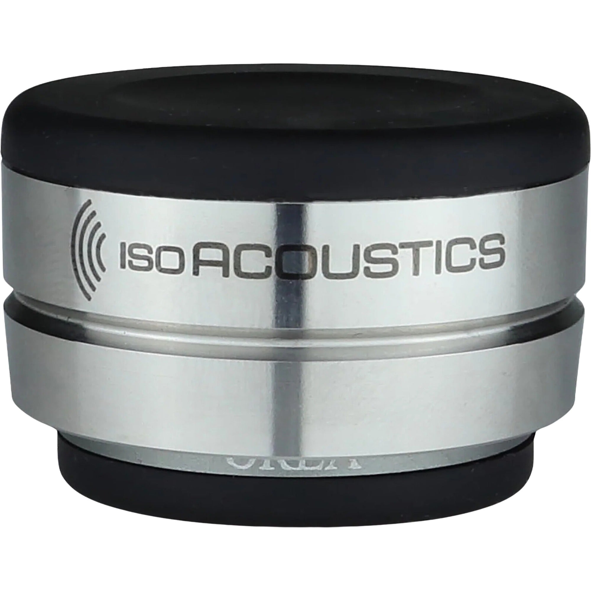 IsoAcoustics Orea Graphite speaker stands with sleek black finish, designed to improve audio clarity and stability for home speakers.