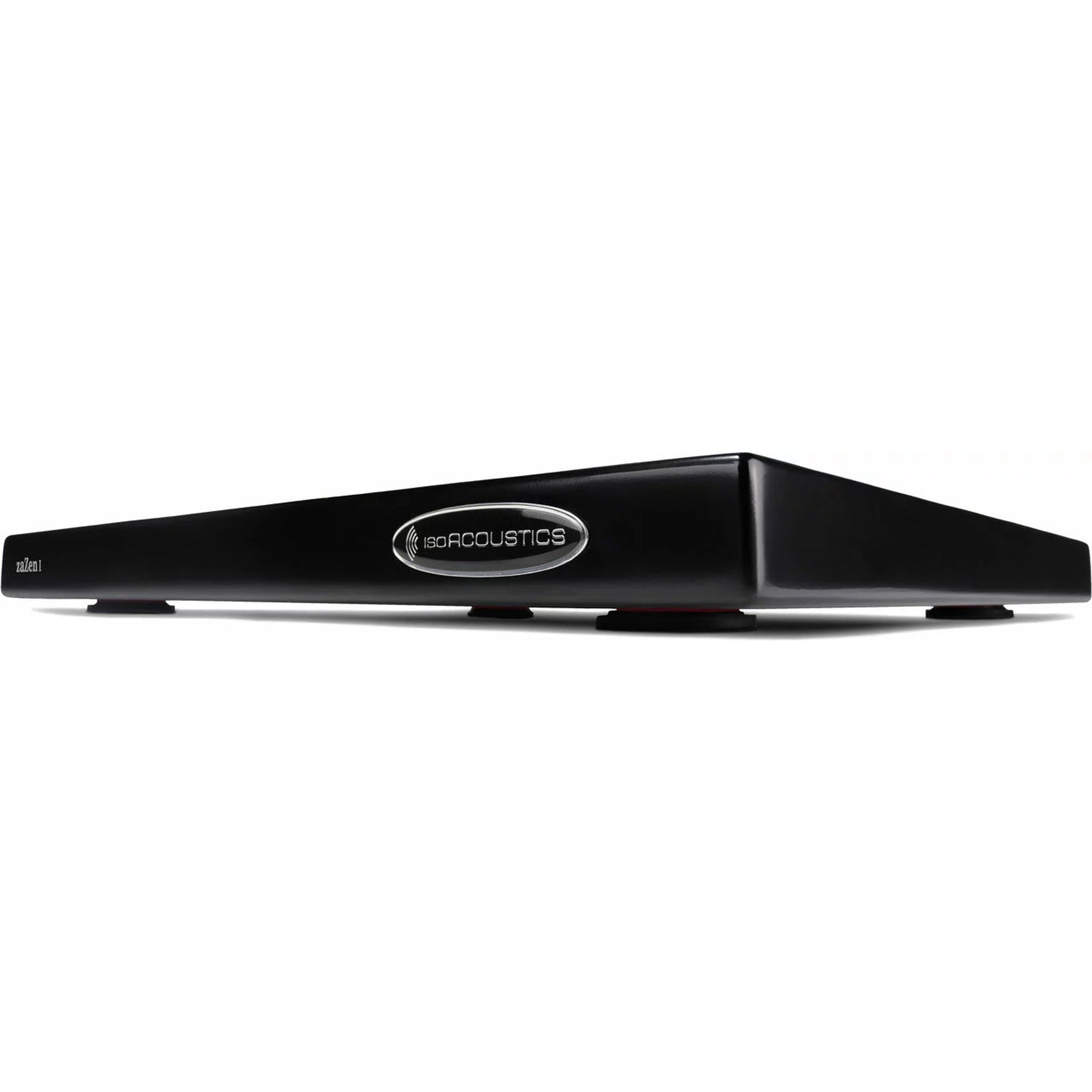 IsoAcoustics zaZen I studio monitor stands with sleek design, supporting audio equipment for improved sound clarity and stability.