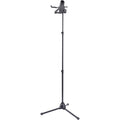 K&M 19775 microphone multimedia stand with adjustable arm and holder for professional audio equipment.