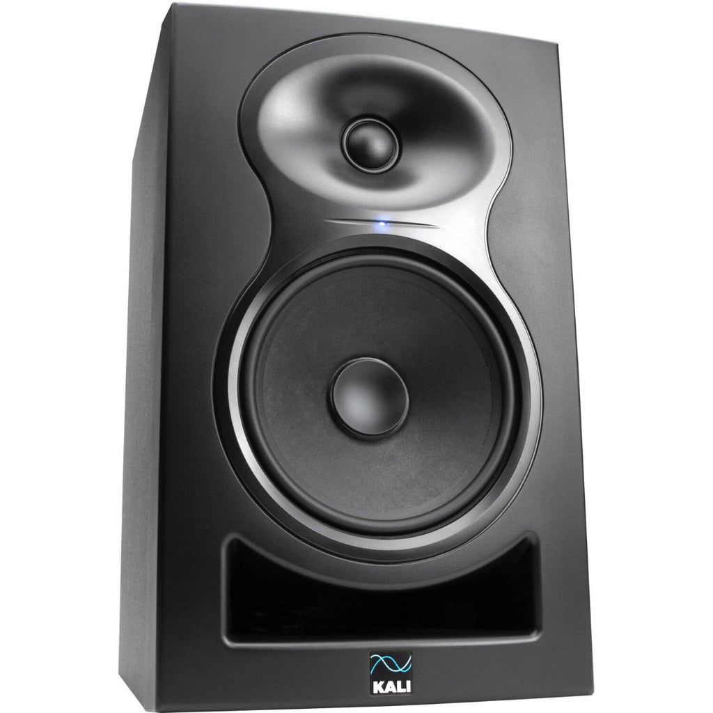Kali Audio LP-6 V2 active studio monitor, in black, lifestyle setting