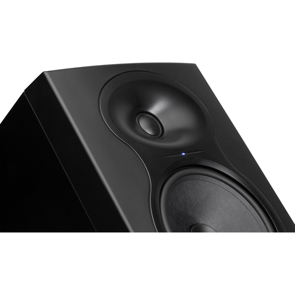 Kali Audio LP-6 V2 active studio monitor, in black, lifestyle setting