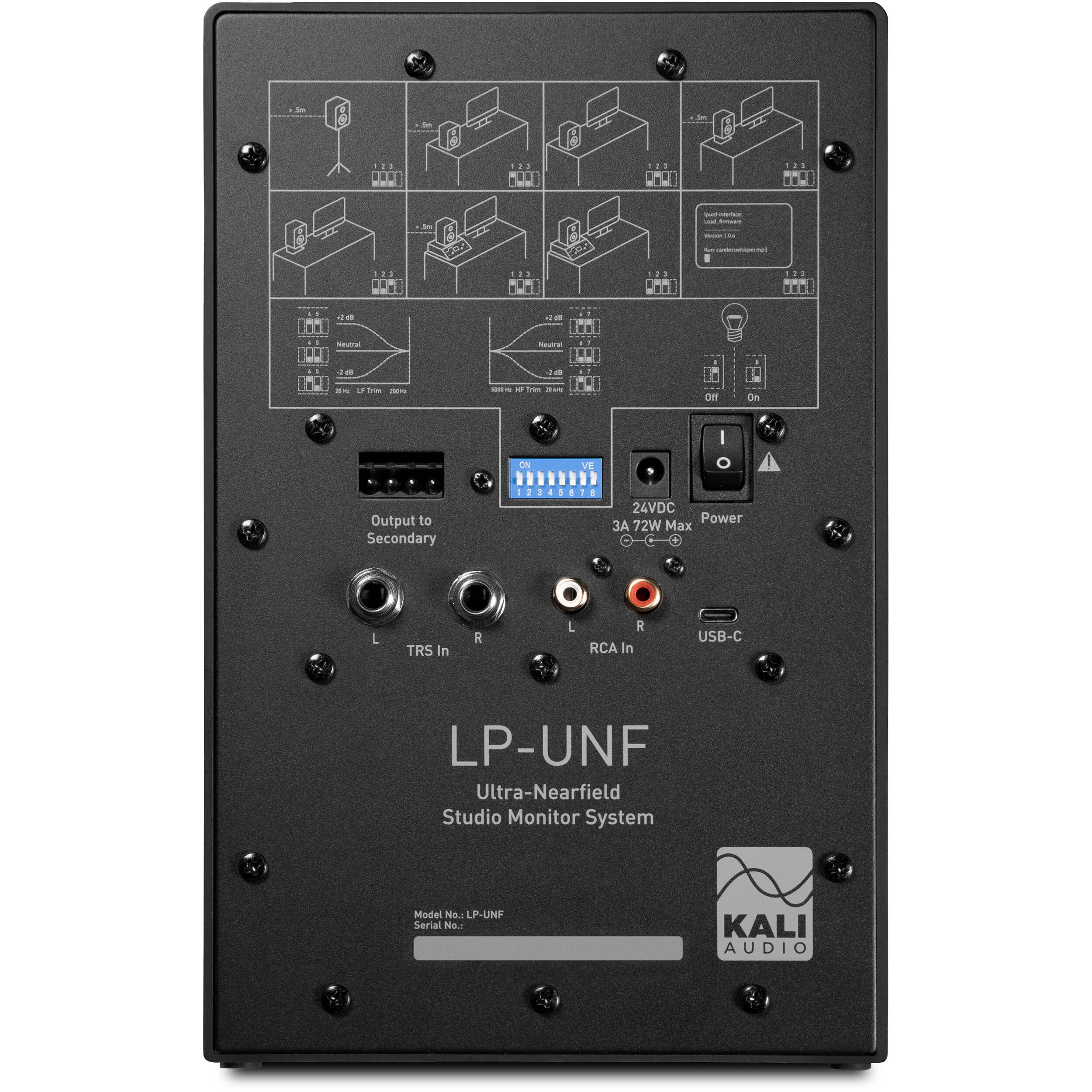 Kali Audio LP-UNF active nearfield monitors, black set view