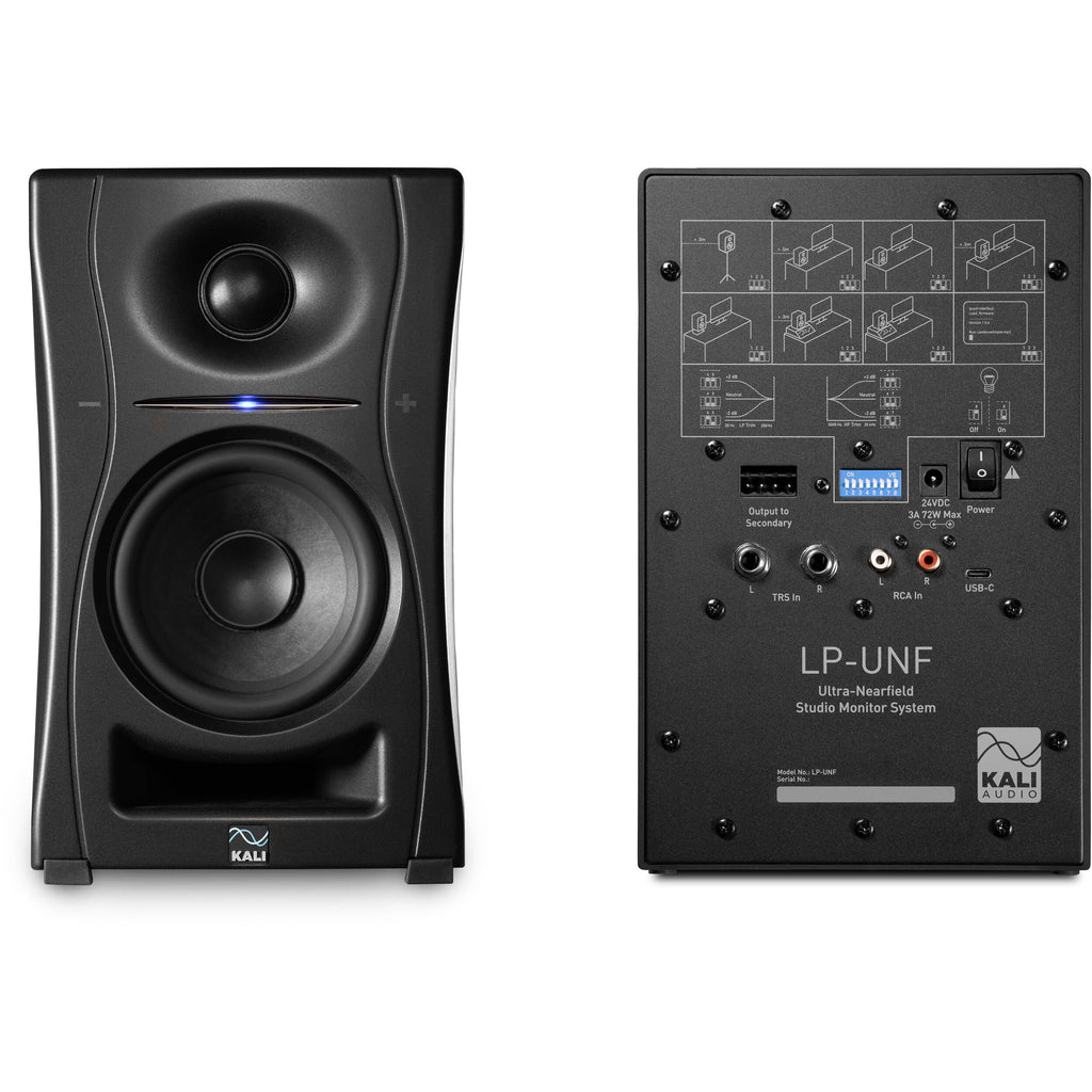 Kali Audio LP-UNF active nearfield monitors, black alternate view 3
