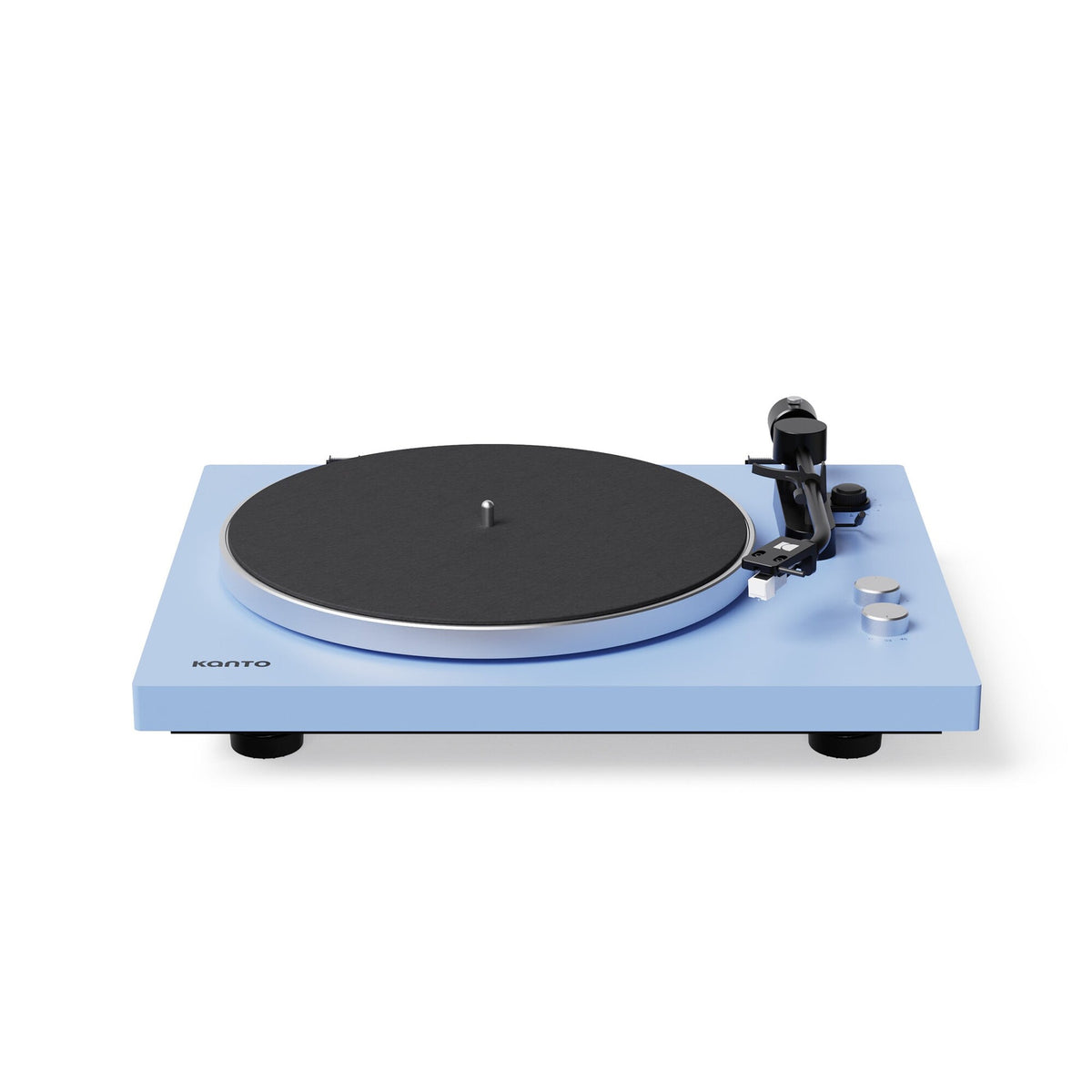 Kanto Audio OBI3 Gen 2 turntable, Ice Blue, front view